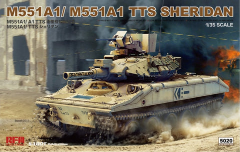 A RFM 1/35 M551A1/A1TTS Sheridan priced at $73.50 available from Echelon Hobbies