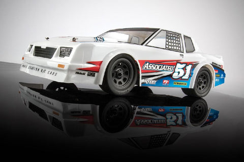 Team Associated 1/10 SR10 Dirt Oval 2wd RTR - White with B&C