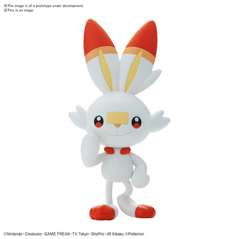 A Bandai Pokemon Model Quick Kit - #5 Scorbunny priced at $13.50 available from Echelon Hobbies