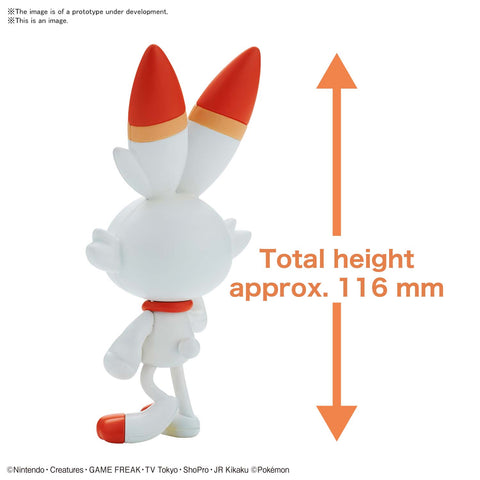 A Bandai Pokemon Model Quick Kit - #5 Scorbunny priced at $13.50 available from Echelon Hobbies