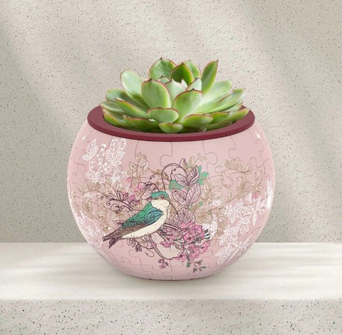 Singing Birds and Flowers - Puzzle Pot