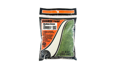 A MEDIUM GREEN COARSE TURF (18CU.IN) priced at $7.50 available from Echelon Hobbies