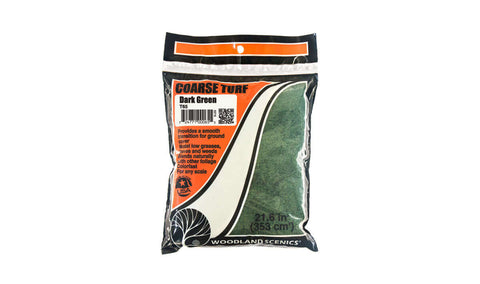 A DARK GREEN COARSE TURF (18CU.IN) priced at $7.50 available from Echelon Hobbies