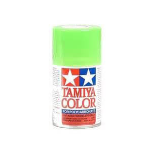 A Tamiya Ps-28 Fluorescent Green Polycarbonate Spray priced at $10.99 available from Echelon Hobbies