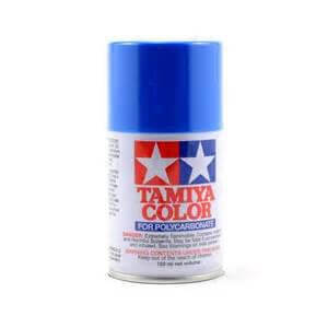 A Tamiya Ps-30 Brilliant Blue Polycarbonate Spray priced at $10.99 available from Echelon Hobbies