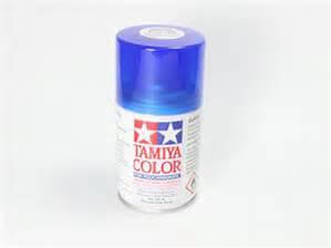 A Tamiya Ps-38 Translucent Blue Polycarbonate Spray priced at $10.99 available from Echelon Hobbies