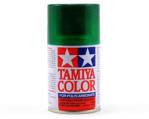 A Tamiya Ps-44 Translucent Green Polycarbonate Spray priced at $10.99 available from Echelon Hobbies