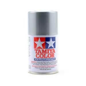 A Tamiya Ps-48 Metallic Silver Polycarbonate Spray priced at $20.99 available from Echelon Hobbies