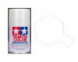 A Tamiya Ps-57 Pearl White Polycarbonate Spray priced at $13.99 available from Echelon Hobbies