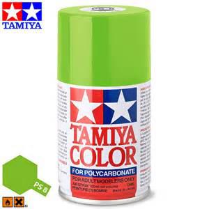 A Tamiya Ps-8 Light Green Polycarbonate Spray priced at $10.99 available from Echelon Hobbies