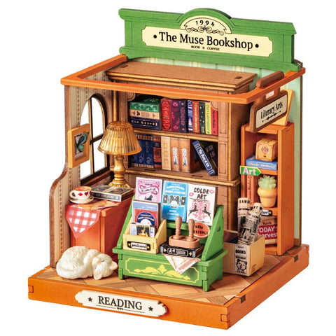 Rolife Robotime The Muse Bookshop Miniature House