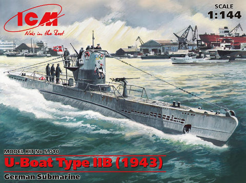 ICM 1/144 U-Boat Type IIB (1943), German Submarine