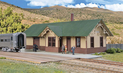 A Walthers Cornerstone Union Pacific(R)-Style Depot #4057 priced at $66.99 available from Echelon Hobbies