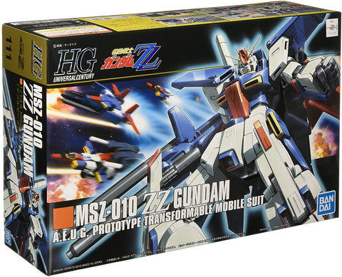 A Bandai HGUC #111 1/144 MSZ-010 ZZ Gundam "Mobile Suit Gundam ZZ" priced at $37.99 available from Echelon Hobbies