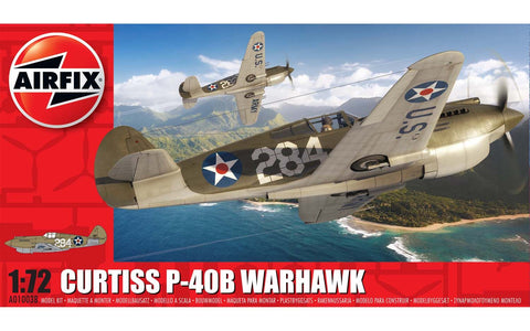 A Airfix 1/72 Curtiss P-40B Warhawk priced at $18.99 available from Echelon Hobbies