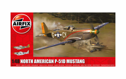 A Airfix 1/48 North American P-51D Mustang priced at $51.25 available from Echelon Hobbies