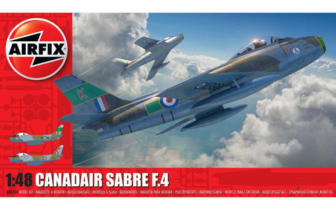 A Airfix 1:48 Canadair Sabre F.4 priced at $69.75 available from Echelon Hobbies