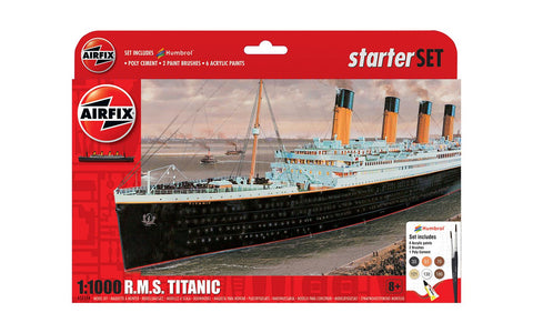 A Airfix 1:1000 RMS TITANIC Starter Set priced at $39.99 available from Echelon Hobbies