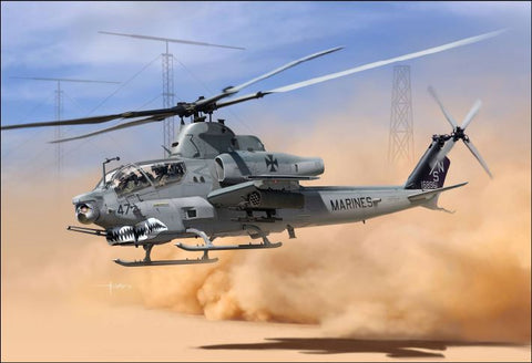 A Academy 1/35 USMC AH-1Z "Shark Mouth" priced at $56.99 available from Echelon Hobbies