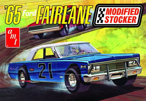 A AMT 1965 Ford Fairlane Modified Stocker 1/25 Model Kit priced at $42.99 available from Echelon Hobbies