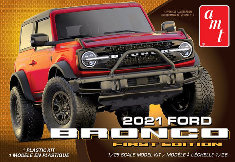 A AMT 1/25 2021 Ford Bronco 1st Edition Model Kit priced at $46.99 available from Echelon Hobbies