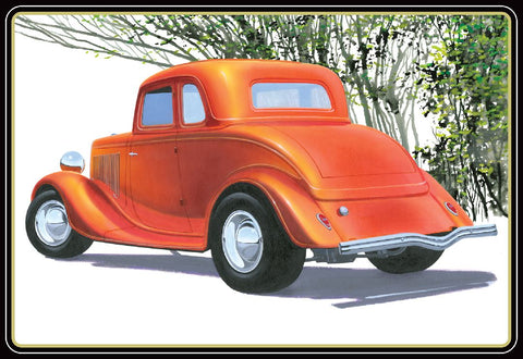 A AMT 1/25 1934 Ford 5-Window Coupe Street Rod priced at $49.99 available from Echelon Hobbies