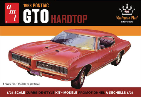 A AMT 1/25 1968 Pontiac GTO Hardtop Craftsman Plus Model Kit priced at $45.99 available from Echelon Hobbies