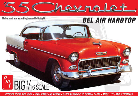 A AMT 1/16 1955 Chevy Bel Air Hardtop priced at $58.75 available from Echelon Hobbies