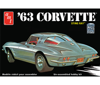 A AMT 1963 Chevy Corvette Sting Ray 1/25 Model Kit priced at $44.75 available from Echelon Hobbies