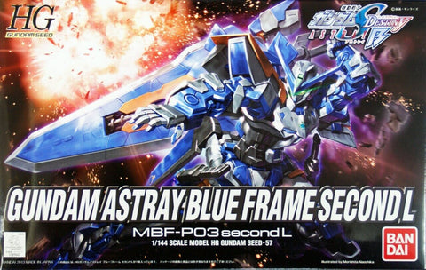 A Bandai HG #57 1/144 Gundam Astray Blue Frame Second L 'Gundam SEED Astray' priced at $33.75 available from Echelon Hobbies