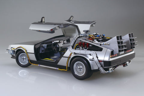 A Aoshima 1/24 (New Mold) Time Machine from Back To The Future Part Ⅰ priced at $83.99 available from Echelon Hobbies