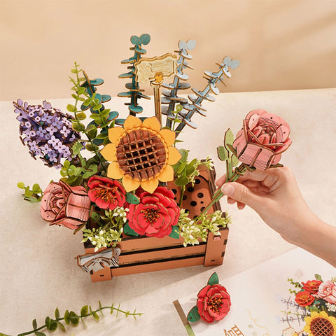 Rowood DIY 3D Puzzle - Wooden Bloom Box