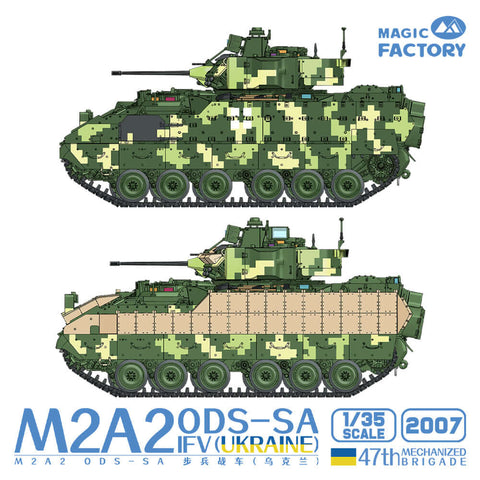 A Magic Factory 1/35 M2A2 ODS-SA IFV (Ukraine) priced at $99.99 available from Echelon Hobbies