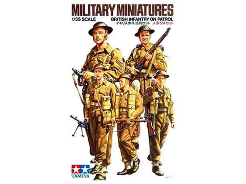 A Tamiya 1/35 British Infantry On Patrol priced at $14.49 available from Echelon Hobbies