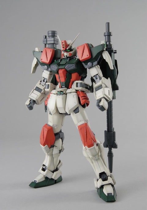 A Bandai MG 1/100 Buster Gundam 'Gundam SEED' priced at $66.25 available from Echelon Hobbies