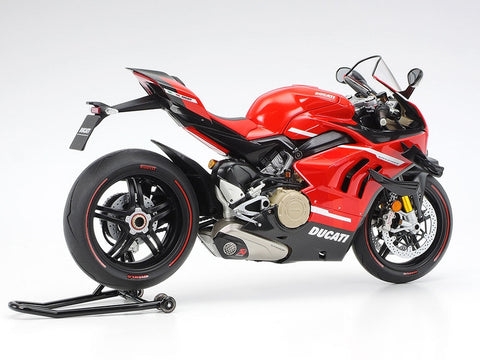 A Tamiya 1/12 Ducati Superleggera V4 priced at $69.75 available from Echelon Hobbies