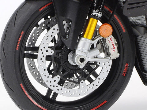 A Tamiya 1/12 Ducati Superleggera V4 priced at $69.75 available from Echelon Hobbies