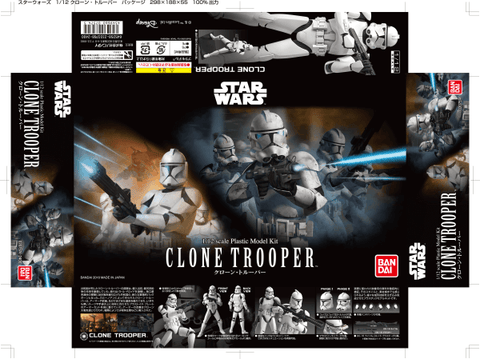 A BANDAI Hobby 1/12 CLONE TROOPER priced at $44.99 available from Echelon Hobbies