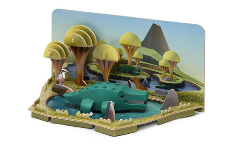 A Crocodile -Magnetic 3D Puzzle Diorama priced at $19.99 available from Echelon Hobbies