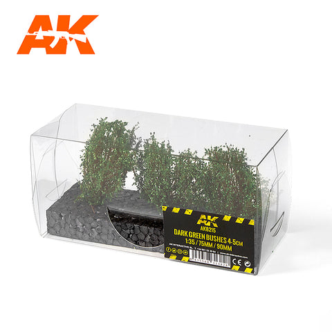 A AK Interactive Dark Green Bushes 4-6 cm priced at $21.99 available from Echelon Hobbies