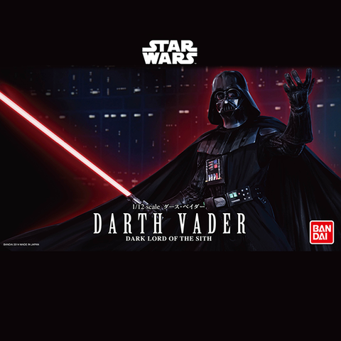 A Bandai Star Wars 1/12 Darth Vader Model Kit priced at $42.99 available from Echelon Hobbies