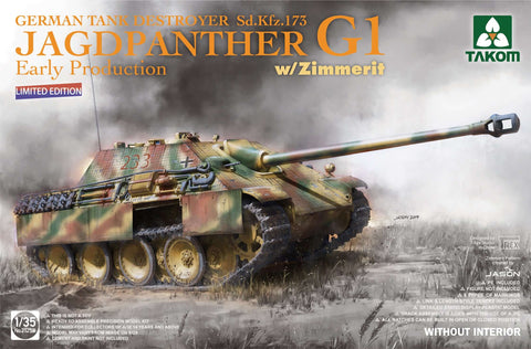 A Takom 1/35 German Tank Destroyer Sd.Kfz.173 Jagdpanther G1 Early Production w/Zimmerit (Limited edition) priced at $64.99 available from Echelon Hobbies