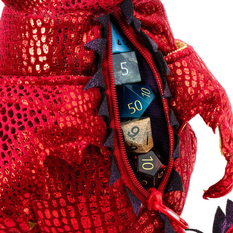 PLUSH DICE BAG RED DRAGON