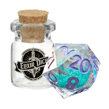 A LIQUID DICE INDIVIDUAL D20 DISCO VIBES priced at $23.99 available from Echelon Hobbies