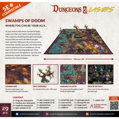 A Dungeons and Lasers: Swamps of Doom priced at $94.99 available from Echelon Hobbies