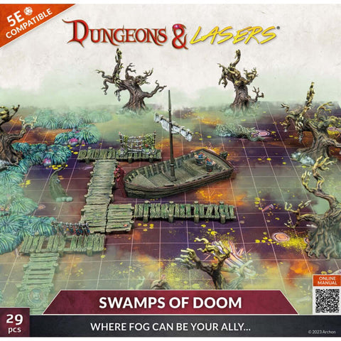 A Dungeons and Lasers: Swamps of Doom priced at $94.99 available from Echelon Hobbies