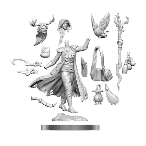 A D&D FRAMEWORKS: HUMAN DRUID FEMALE - UNPAINTED AND UNASSEMBLED priced at $21.99 available from Echelon Hobbies