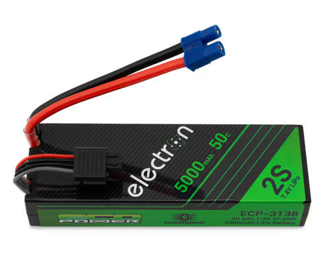 EcoPower "Electron" 2S 50C Intelligent LiPo Battery w/EC3 Connector (7.4V/5000mAh) (Axial™/Losi™/ARRMA™ 1/10 vehicles)