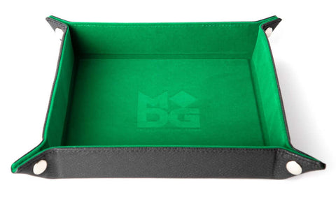 A FOLD UP VELVET DICE TRAY W/ PU LEATHER - Green priced at $21.75 available from Echelon Hobbies