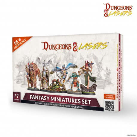 A Dungeons and Lasers Fantasy Miniatures Set priced at $79.99 available from Echelon Hobbies